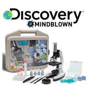 NEW Discovery #MINDBLOWN Microscope Set 48-Piece with Durable Metal Framework, 1
